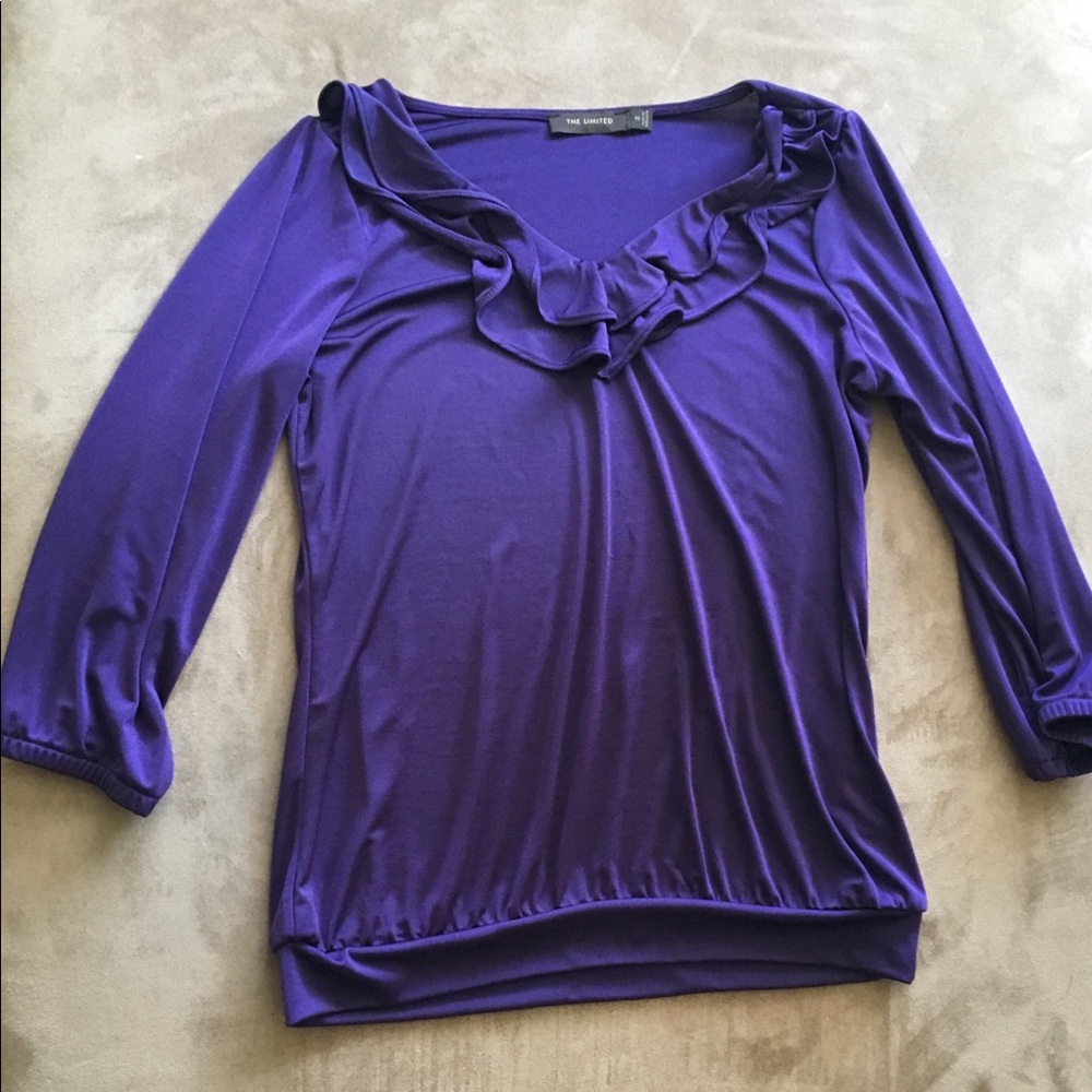 🌸Sale 3 for $10🌸 Limited Ruffle Purple Blouse